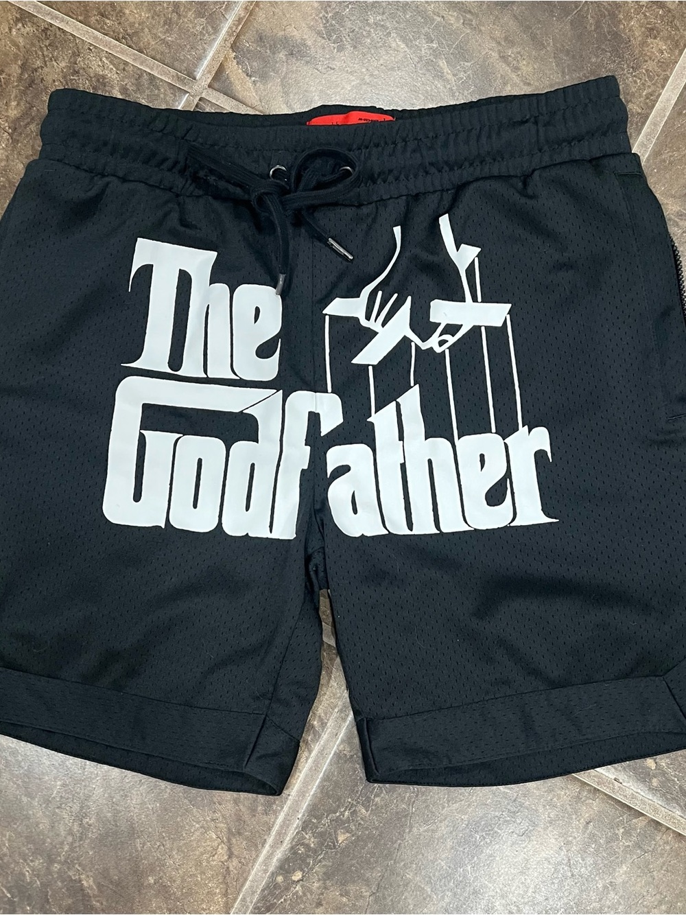 The Godfather Shorts Men Large Black Mesh Shoe Palace Paramount